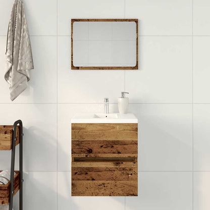 Mobile Lavabo da Bagno Legno Antico 41x38,5x45 cm in Truciolato