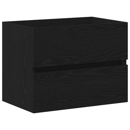 Mobile Lavabo Rovere Nero 60x38,5x45 cm in Legno Multistrato