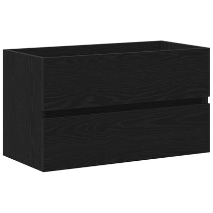Mobile Lavabo Rovere Nero 80x38,5x45 cm in Legno Multistrato