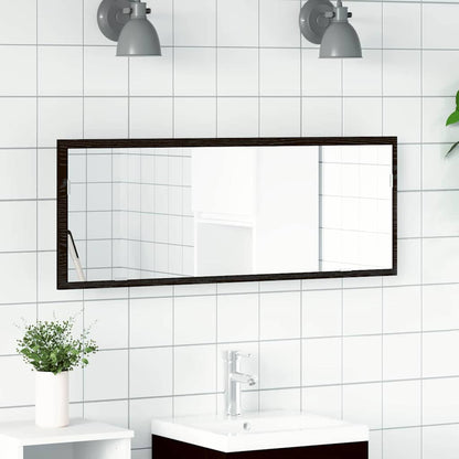 Specchio da bagno LED Rovere Nero 100 x 8,5 x 37 cm Vetro