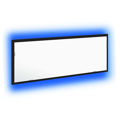Specchio da bagno LED Rovere Nero 100 x 8,5 x 37 cm Vetro