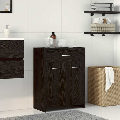 Mobile da Bagno Rovere Nero 60 x 33 x 80 cm Legno multistrato
