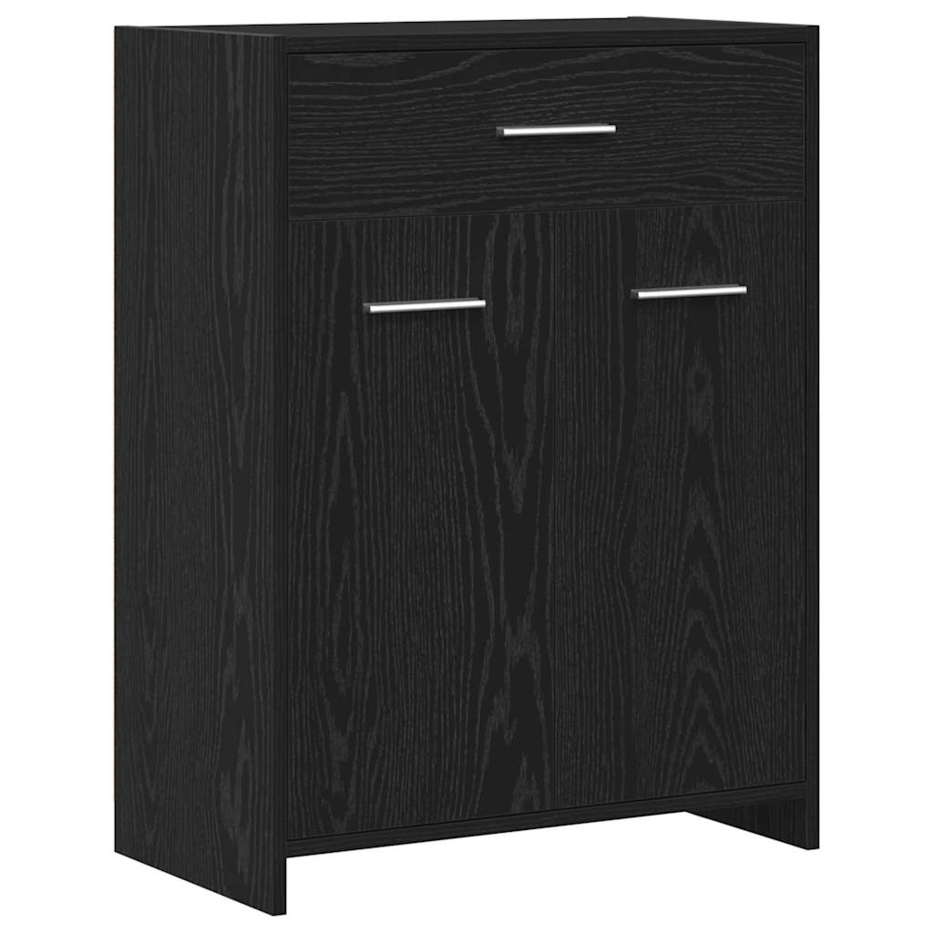 Mobile da Bagno Rovere Nero 60 x 33 x 80 cm Legno multistrato