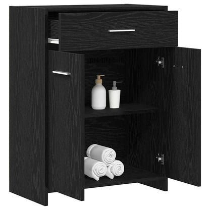 Mobile da Bagno Rovere Nero 60 x 33 x 80 cm Legno multistrato