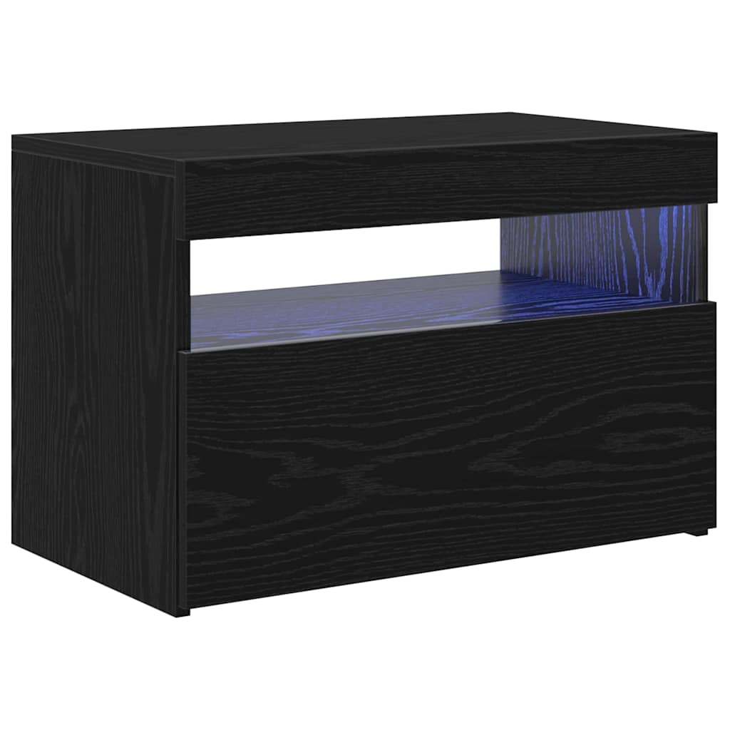 Mobile TV Rovere Nero 60 x 35 x 40 cm Legno multistrato