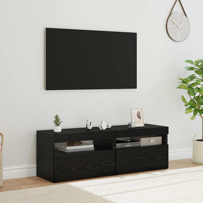 Mobile TV 2 pcs Rovere Nero 60 x 35 x 40 cm Legno multistrato