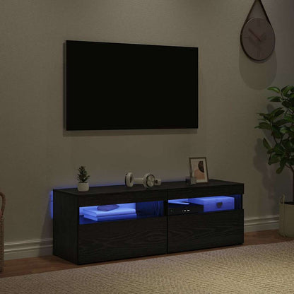 Mobile TV 2 pcs Rovere Nero 60 x 35 x 40 cm Legno multistrato