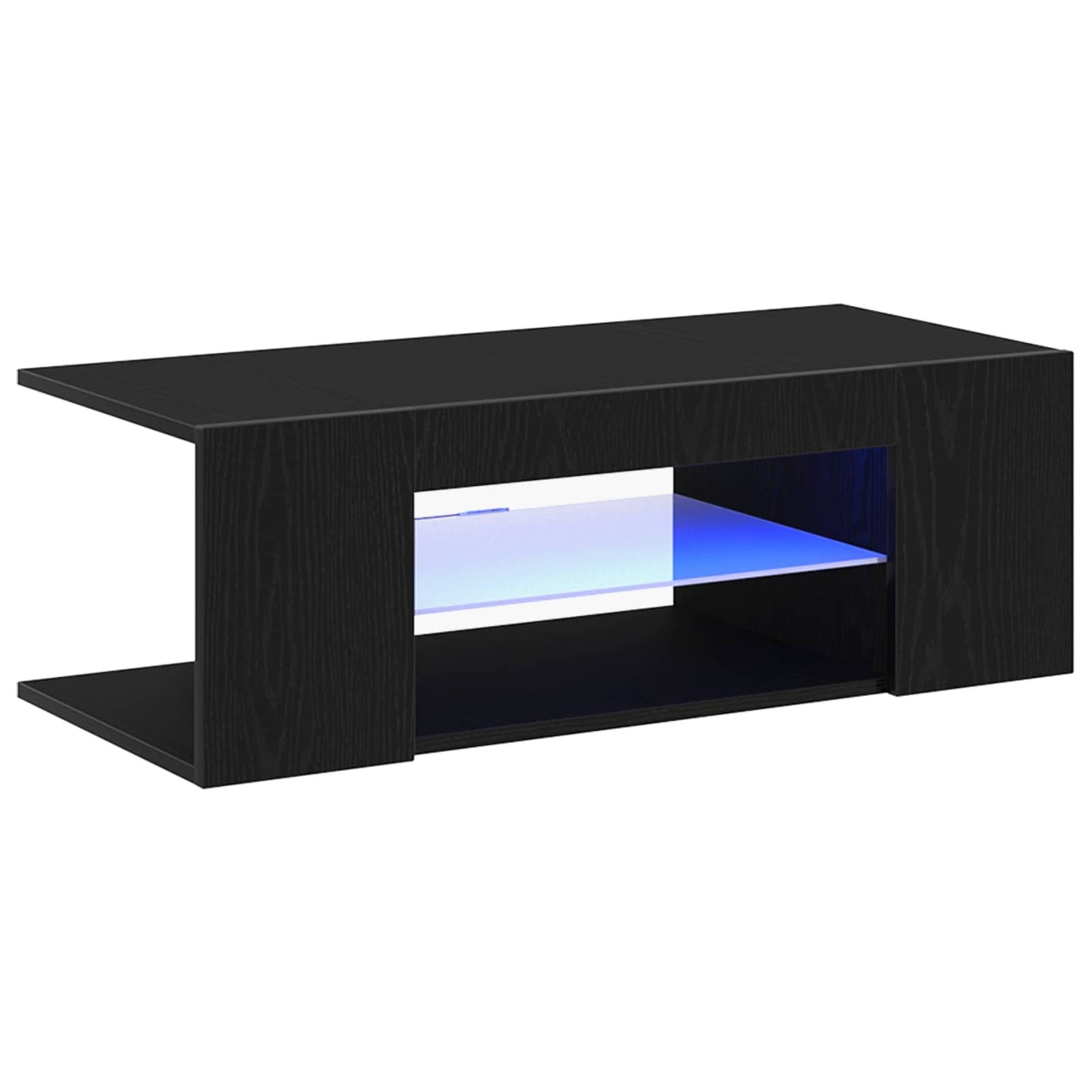 Mobile TV Rovere Nero 90 x 39 x 30 cm Legno multistrato