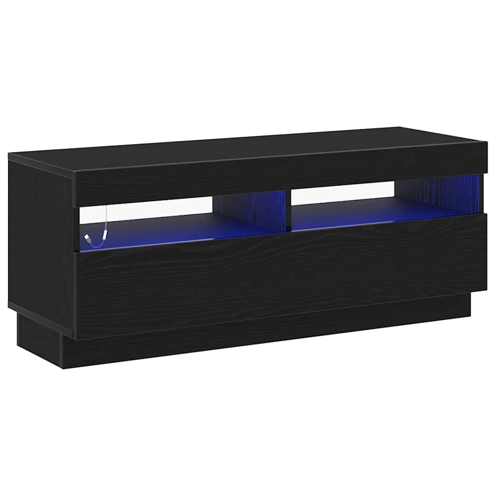 Mobile TV Rovere Nero 100 x 35 x 40 cm Legno multistrato