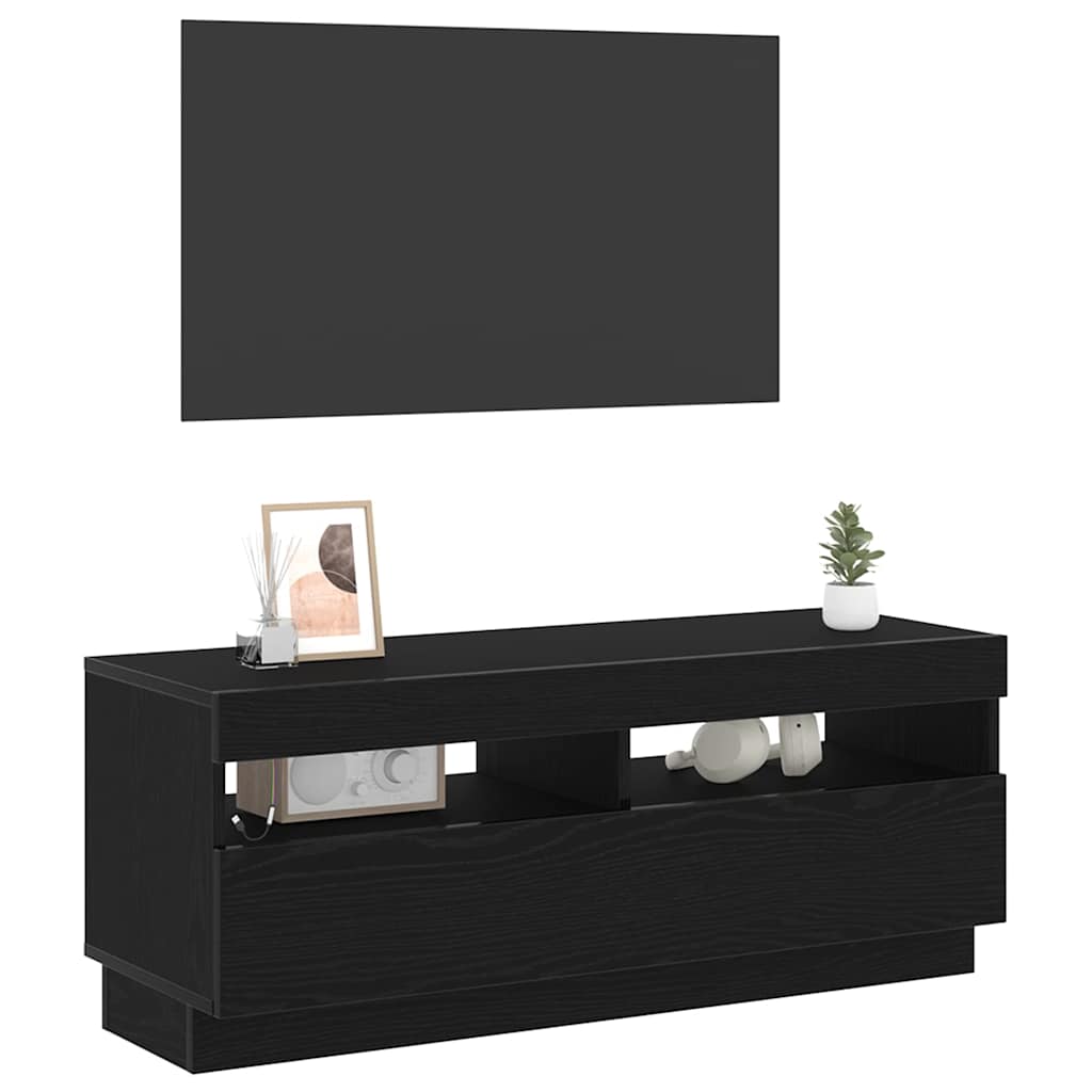 Mobile TV Rovere Nero 100 x 35 x 40 cm Legno multistrato