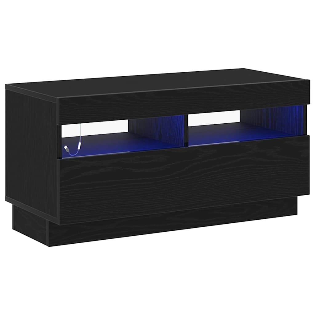 Mobile TV Rovere Nero 80 x 35 x 40 cm Legno multistrato