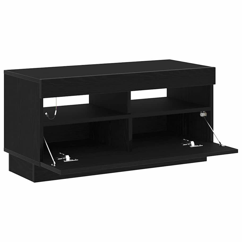 Mobile TV Rovere Nero 80 x 35 x 40 cm Legno multistrato