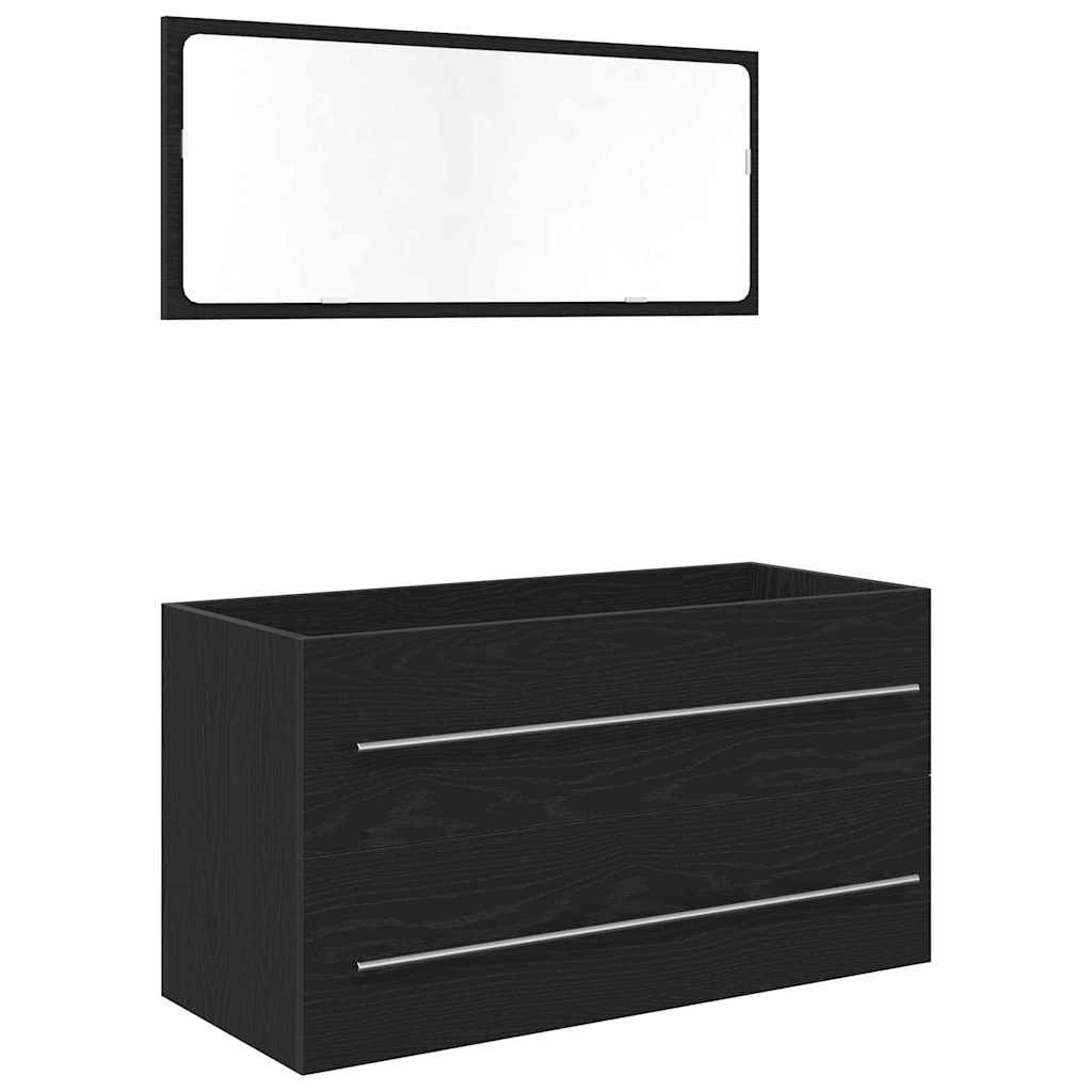 Mobile Lavabo Rovere Nero 90 x 45 x 1.5 cm Legno multistrato