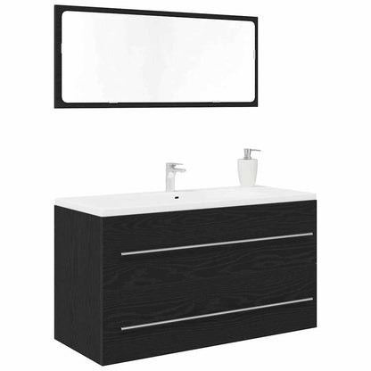 Mobile Lavabo Rovere Nero 90 x 45 x 1.5 cm Legno multistrato