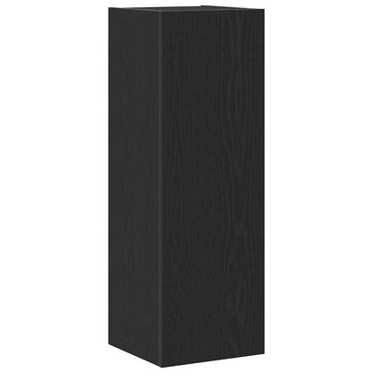 Mobile TV da Parete Rovere Nero 30,5 x 30 x 90 cm