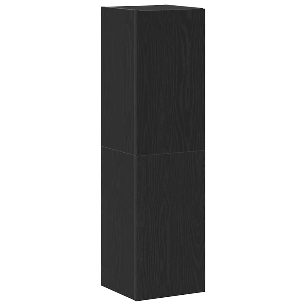 Mobile TV da Parete Rovere Nero 30,5 x 30 x 110 cm