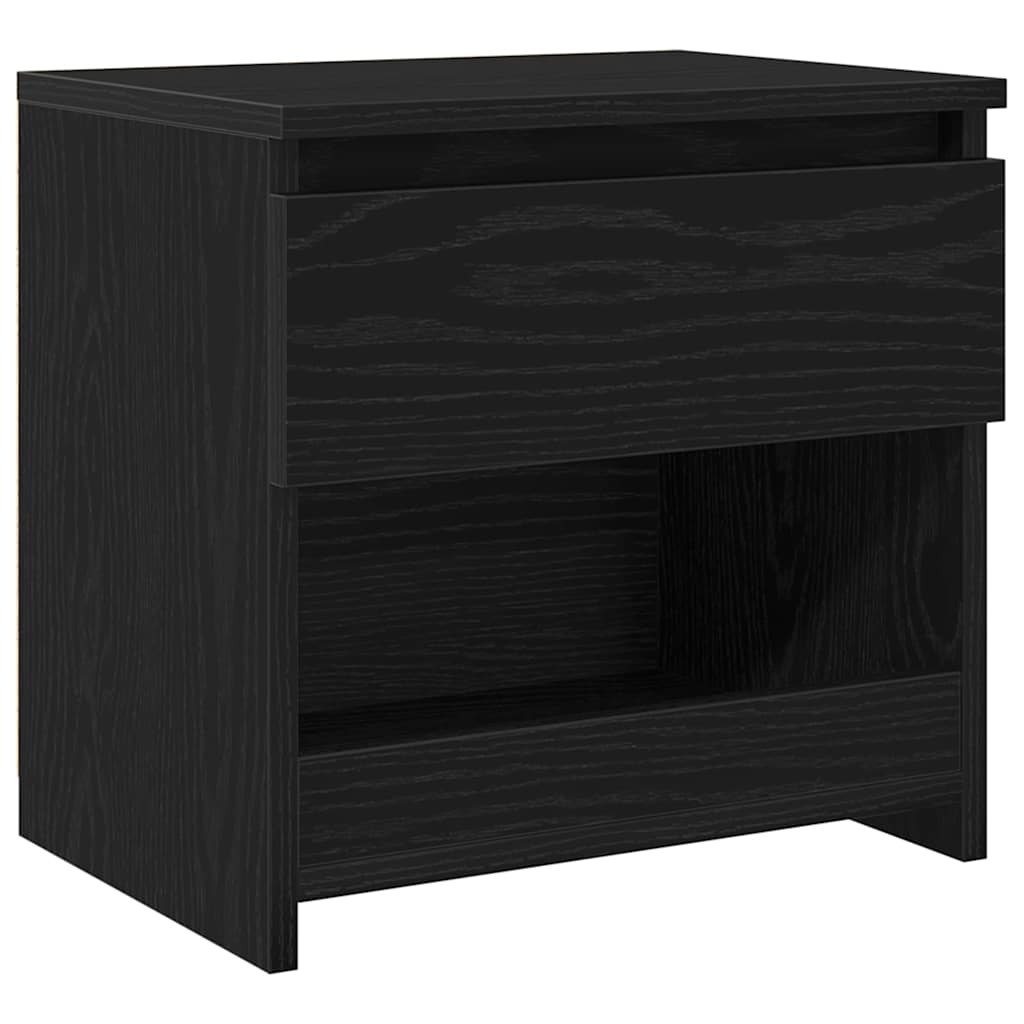Armadio da Notte Rovere Nero 40 x 30 x 39 cm Legno multistrato