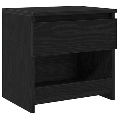 Armadio da Notte Rovere Nero 40 x 30 x 39 cm Legno multistrato