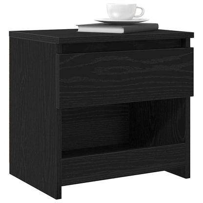 Armadio da Notte Rovere Nero 40 x 30 x 39 cm Legno multistrato