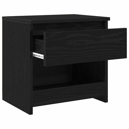 Armadio da Notte con cassetto 2 pcs Rovere Nero 40 x 30 x 39 cm