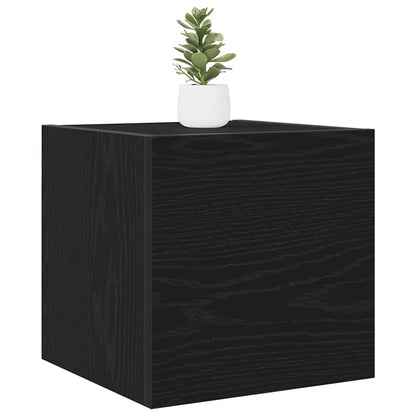 Mobile TV 2 pcs Rovere Nero 30,5 x 30 x 30 cm Legno multistrato