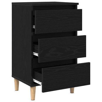 Armadio da Notte Rovere Nero 40 x 35 x 69 cm Legno multistrato
