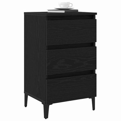 Armadio da Notte Rovere Nero 40 x 35 x 69 cm Legno multistrato
