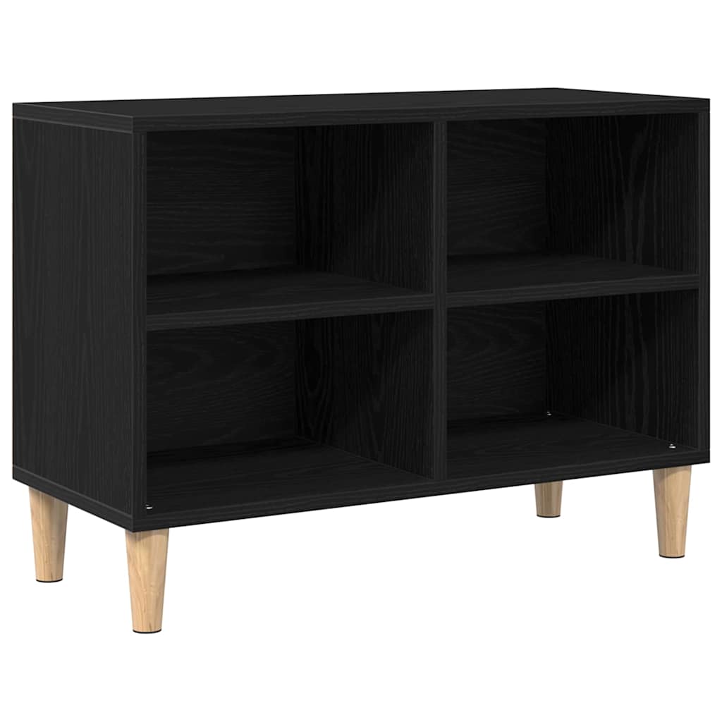 Mobile TV Rovere Nero 69,5 x 30 x 50 cm Legno multistrato