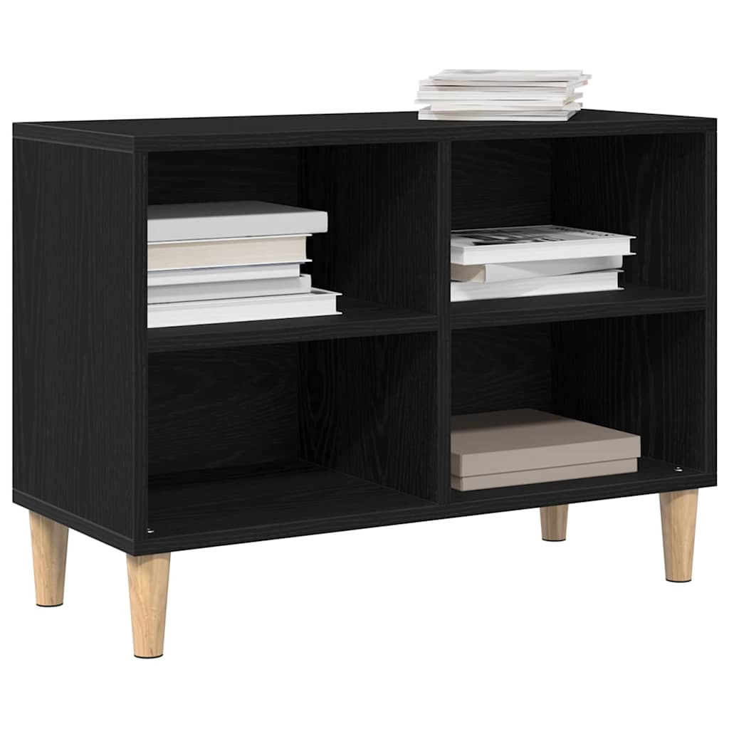 Mobile TV Rovere Nero 69,5 x 30 x 50 cm Legno multistrato