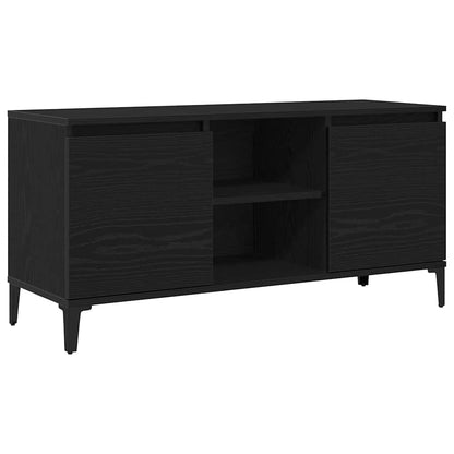 Mobile TV Rovere Nero 102 x 35 x 50 cm Legno multistrato