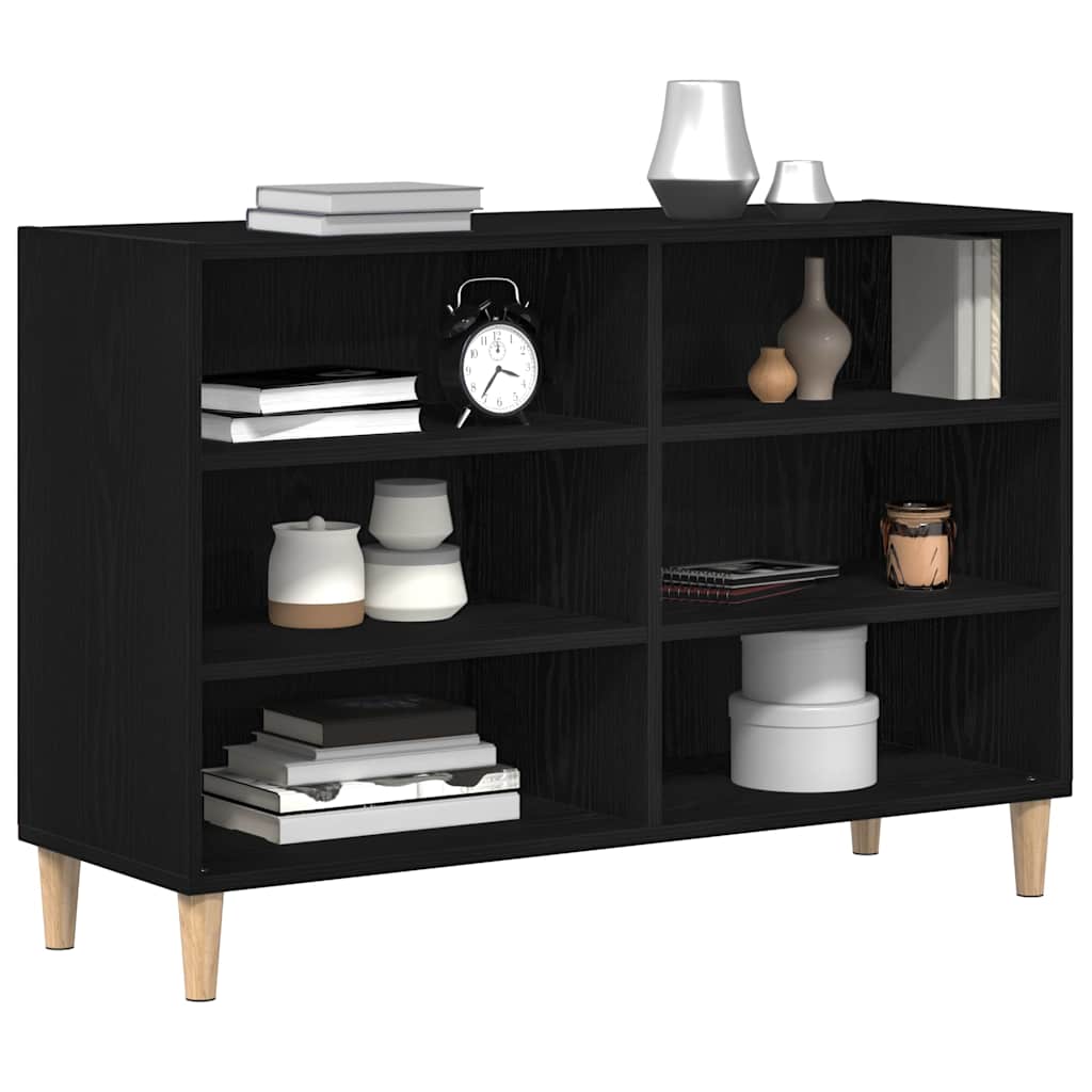 Credenza Rovere Nero 103,5 x 35 x 70 cm Legno multistrato