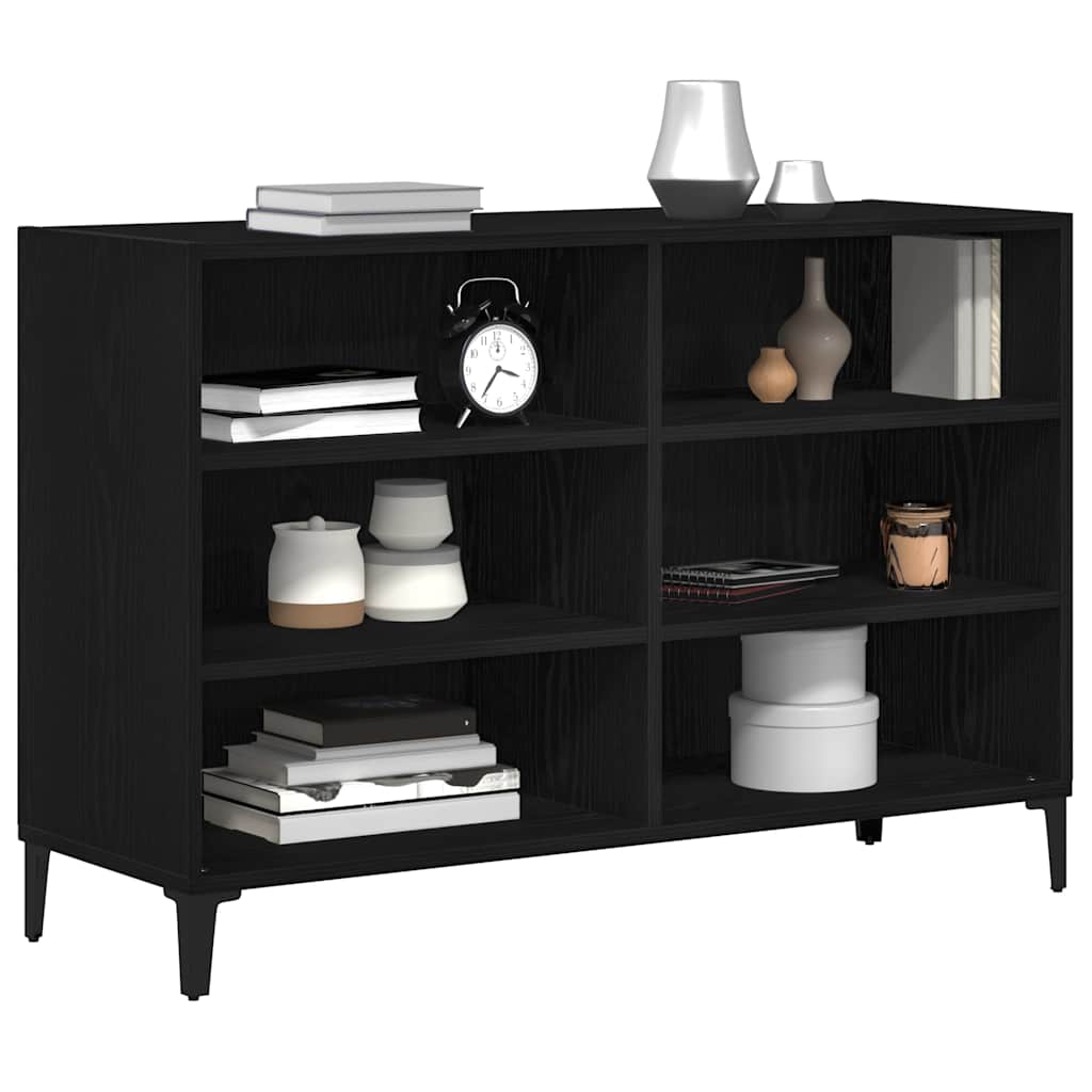 Credenza Rovere Nero 103,5 x 35 x 70 cm Legno multistrato