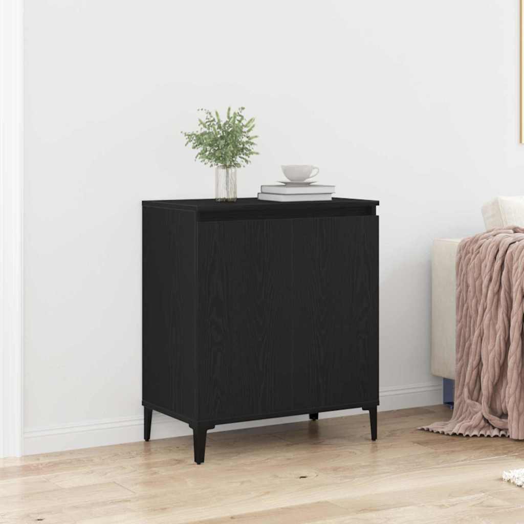 Credenza Rovere Nero 60 x 35 x 70 cm Legno multistrato