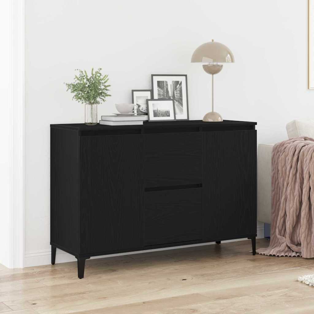 Credenza Rovere Nero 104 x 35 x 70 cm Legno multistrato