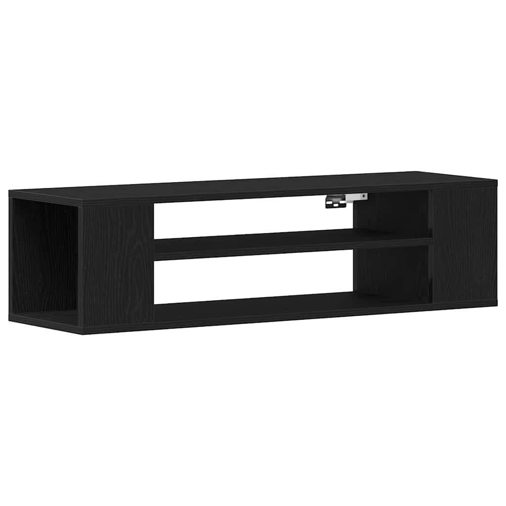 Mobile TV Rovere Nero 100 x 30 x 26,5 cm Legno multistrato