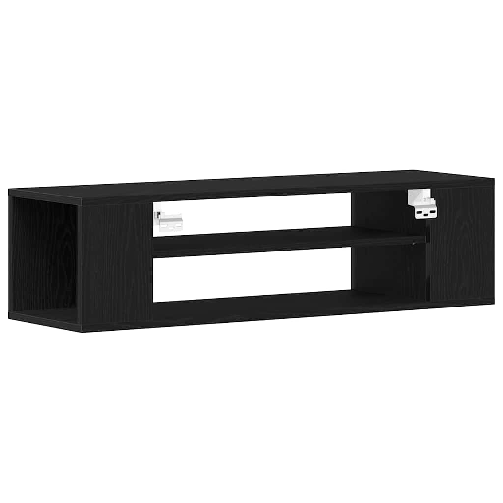 Mobile TV Rovere Nero 100 x 30 x 26,5 cm Legno multistrato