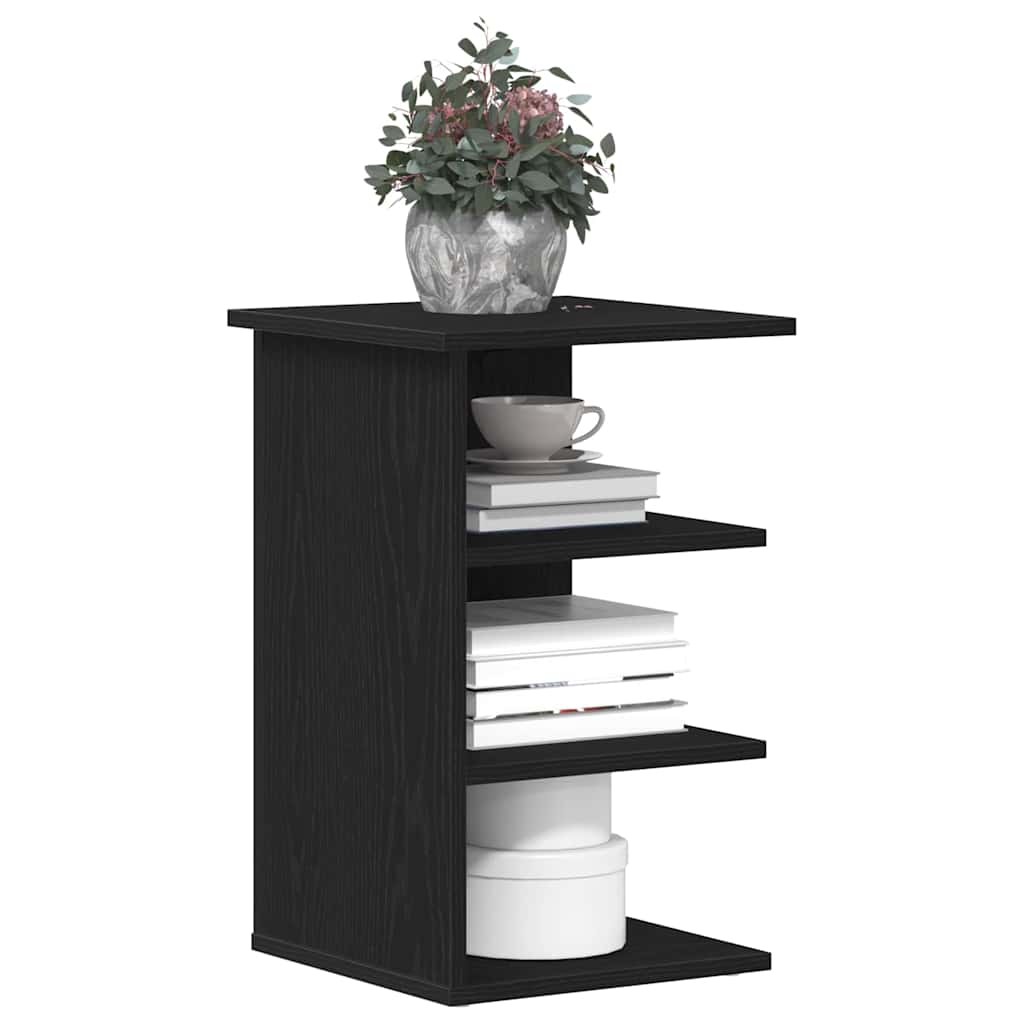Mobile laterale Rovere Nero 35 x 35 x 55 cm Legno multistrato
