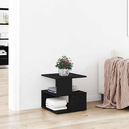 Tavolo laterale Rovere Nero 30 x 30 x 55 cm Legno multistrato