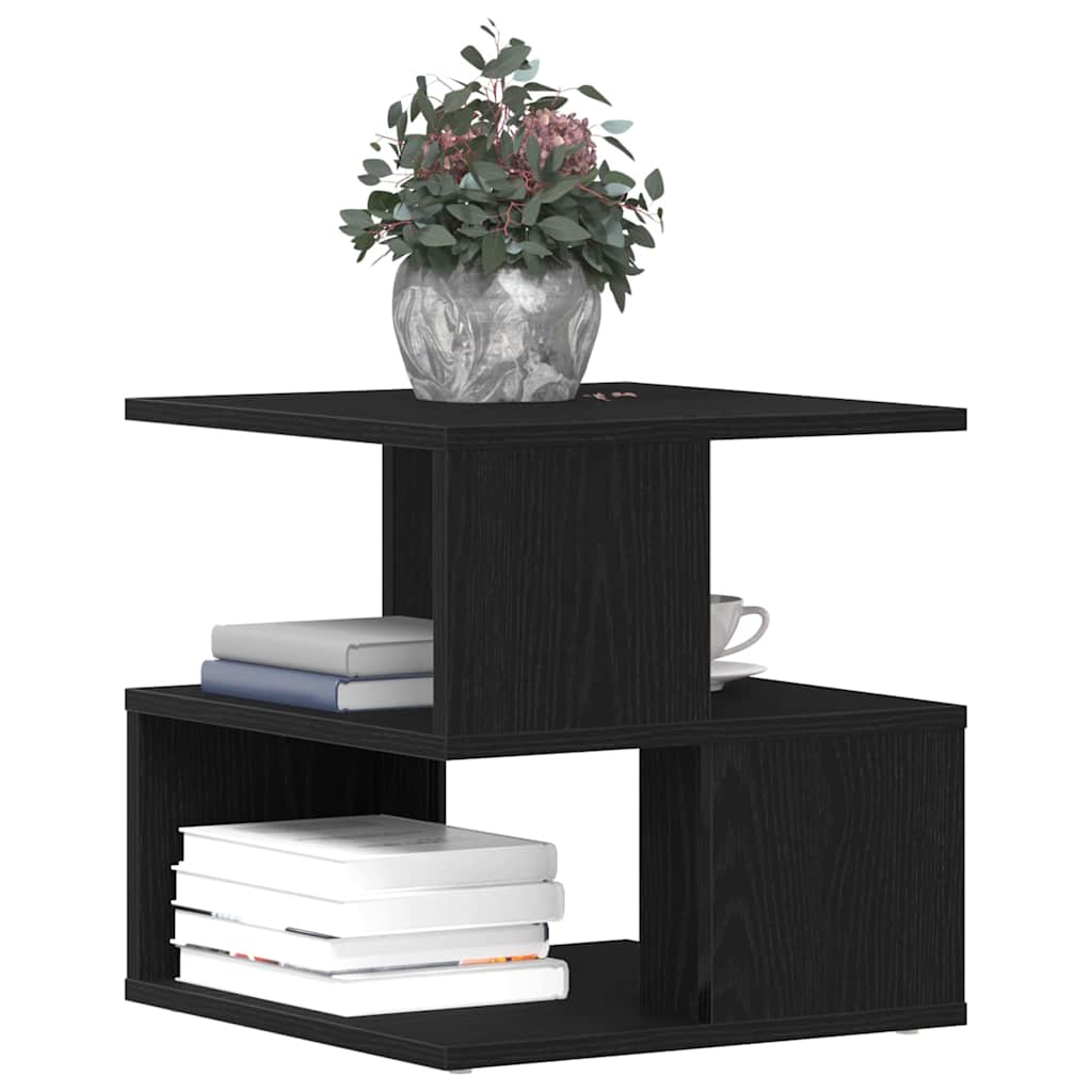 Tavolo laterale Rovere Nero 30 x 30 x 55 cm Legno multistrato