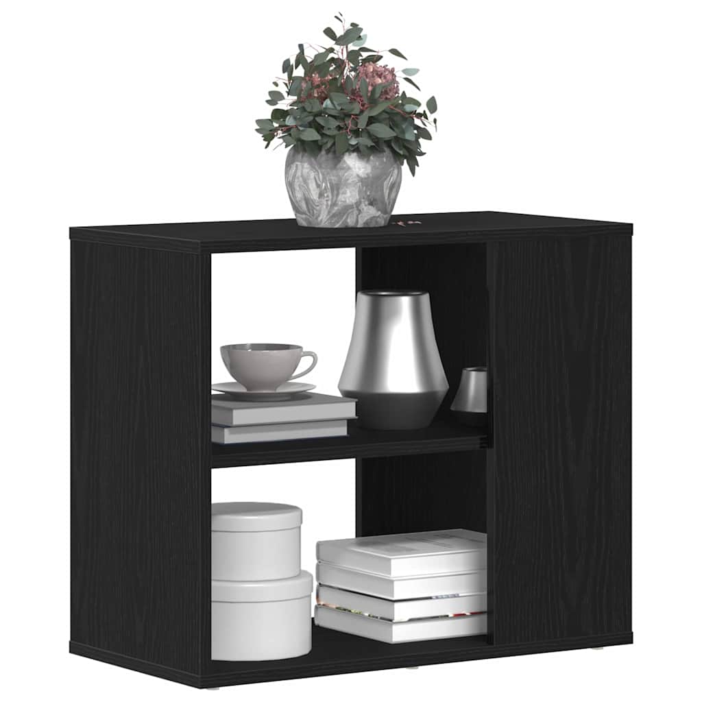 Credenza Rovere Nero 60 x 30 x 50 cm Legno multistrato