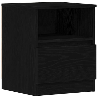 Armadio da Notte Rovere Nero 40 x 40 x 50 cm Legno multistrato