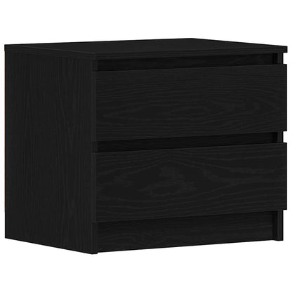 Armadio da Notte 2 pcs Rovere Nero 50 x 40 x 43,5 cm