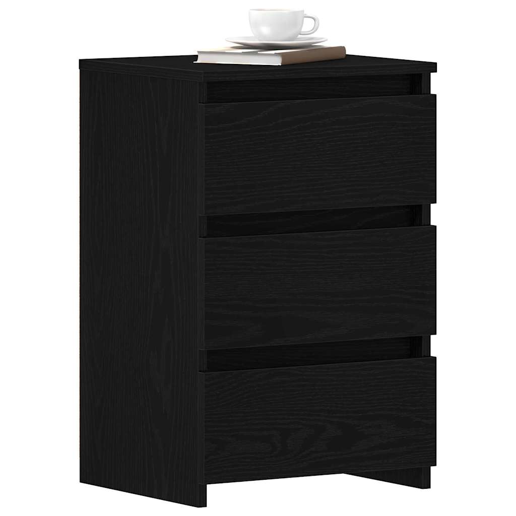 Armadio da Notte 2 pcs Rovere Nero 40 x 35 x 62,5 cm