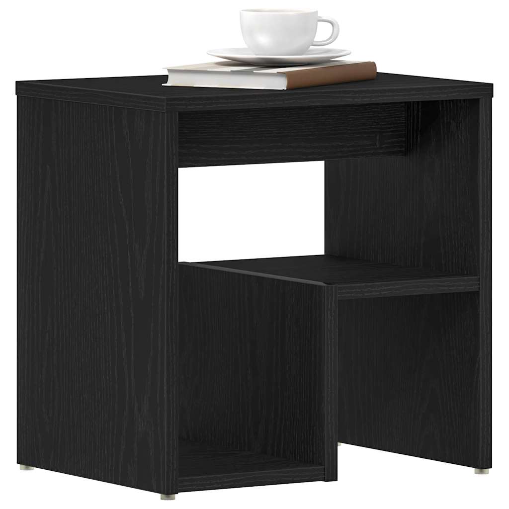 Armadio da Notte Rovere nero 40 x 30 x 40 cm Legno multistrato