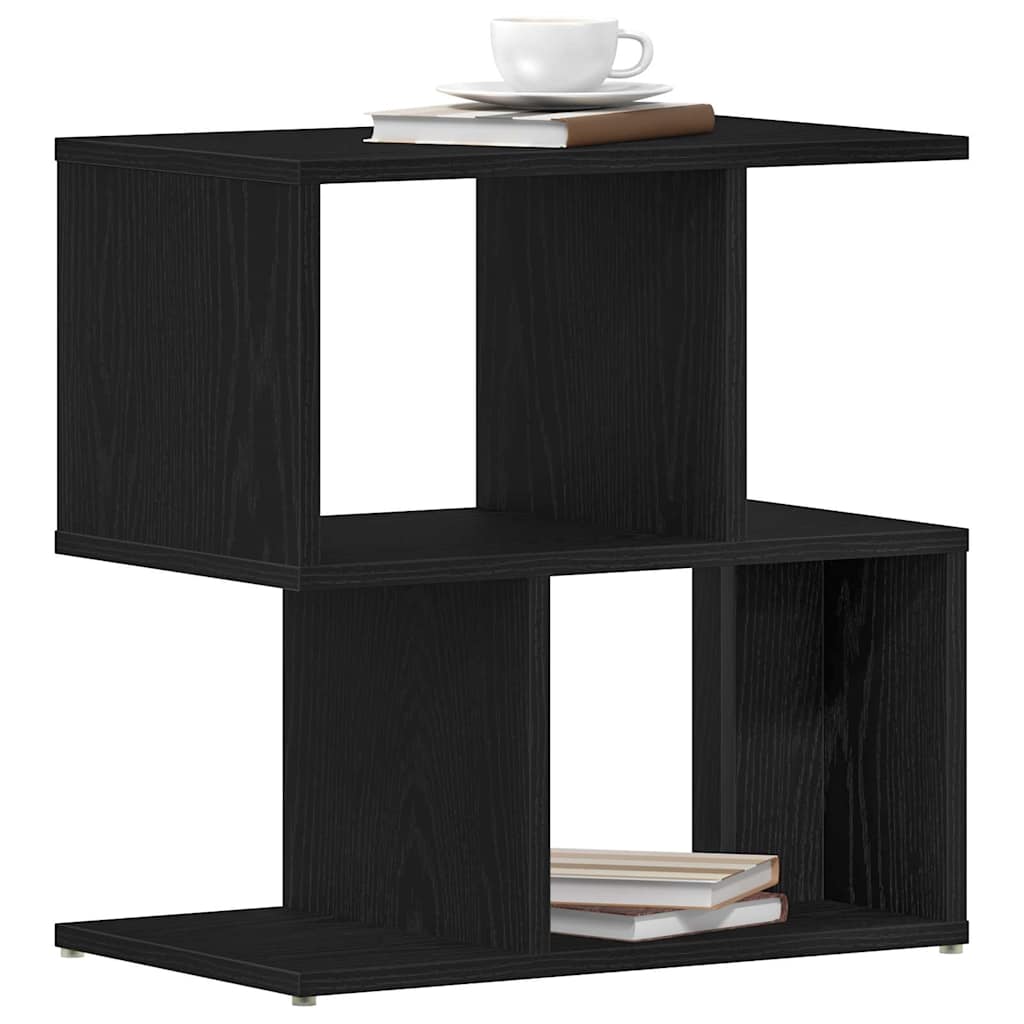Armadio da Notte Rovere Nero 50 x 30 x 51,5 cm