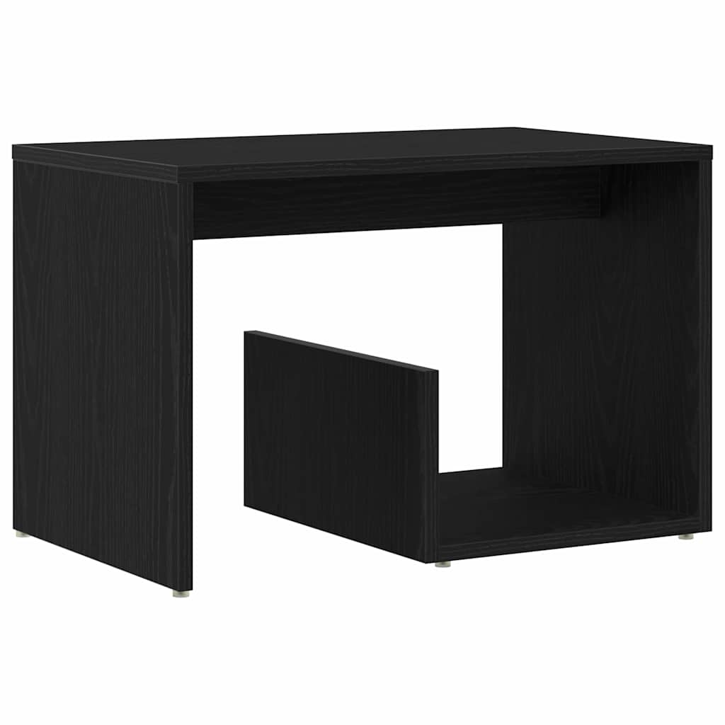 Tavolo laterale Rovere Nero 59 x 36 x 38 cm Legno multistrato