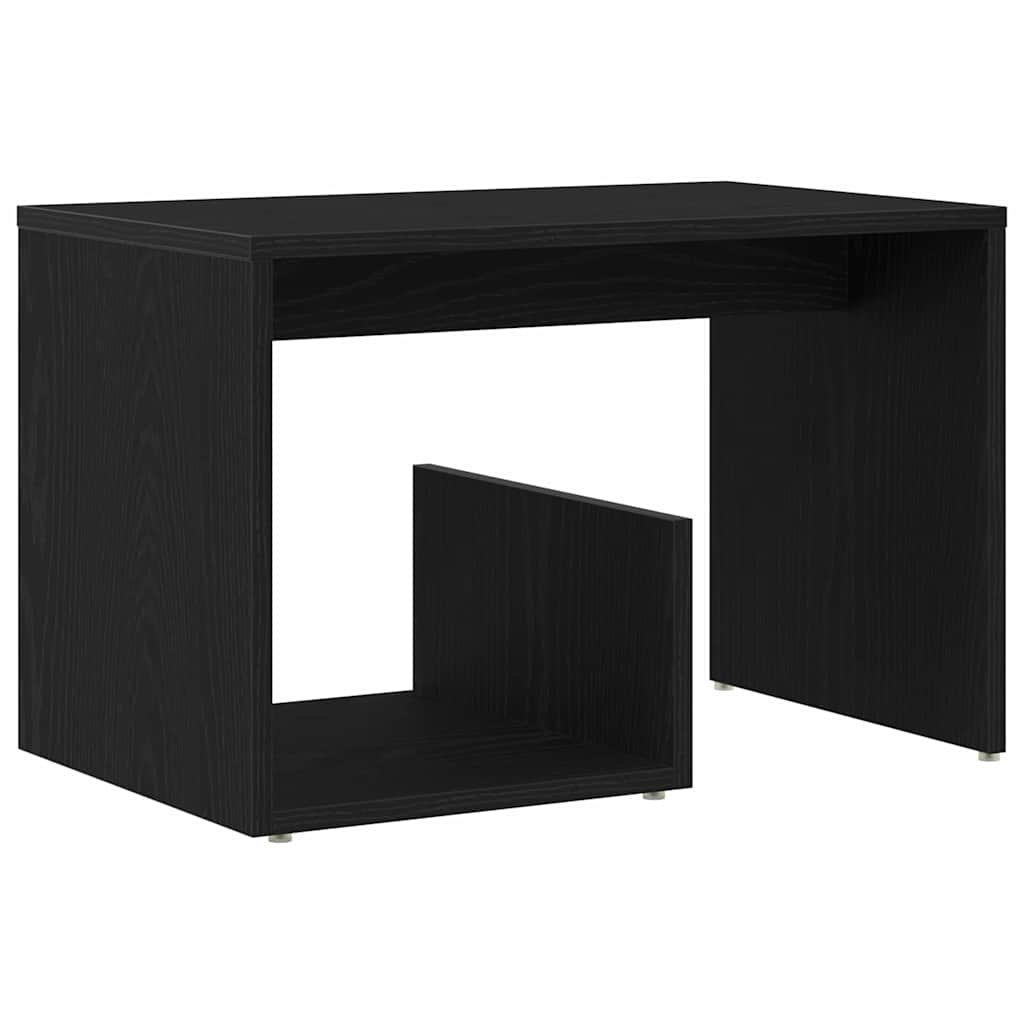 Tavolo laterale Rovere Nero 59 x 36 x 38 cm Legno multistrato
