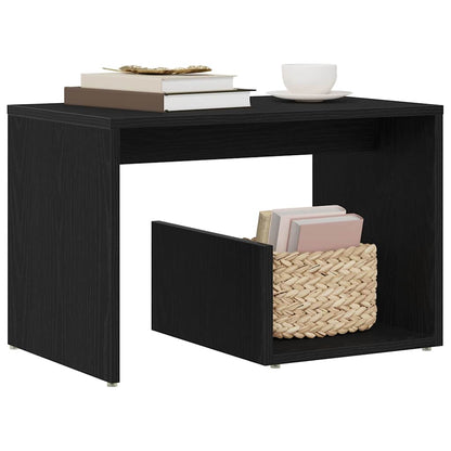 Tavolo laterale Rovere Nero 59 x 36 x 38 cm Legno multistrato