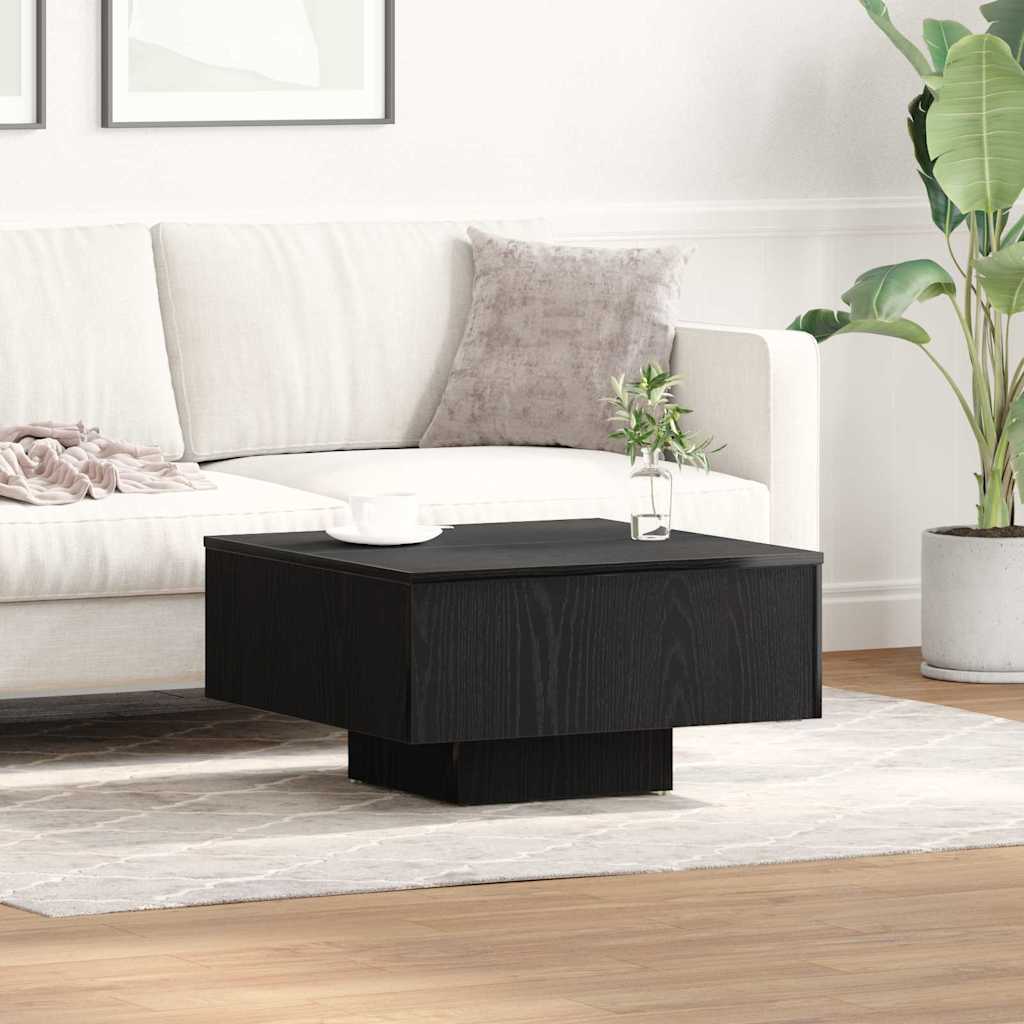 Tavolino da salotto Rovere nero 60 x 60 x 31.5 cm