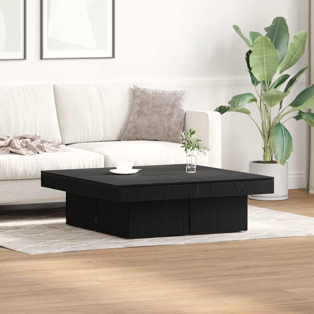 Tavolino da salotto Rovere Nero 90 x 90 x 28 cm